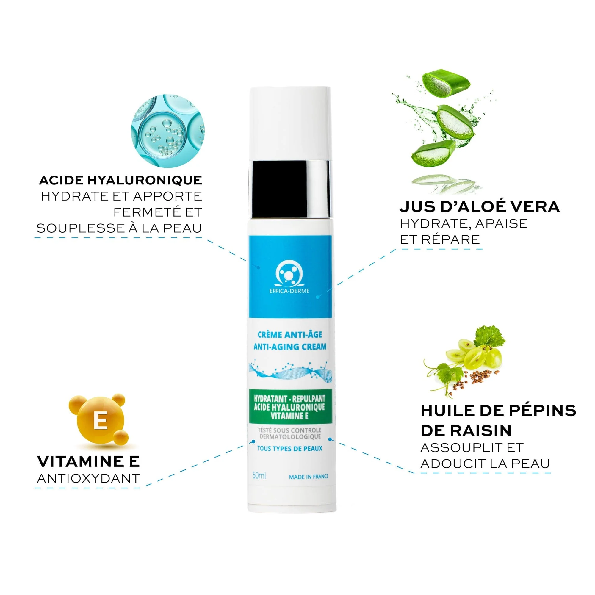 Crème Anti‑Âge Hydratante & Repulpante – Soin Jeunesse Intense - Image 3